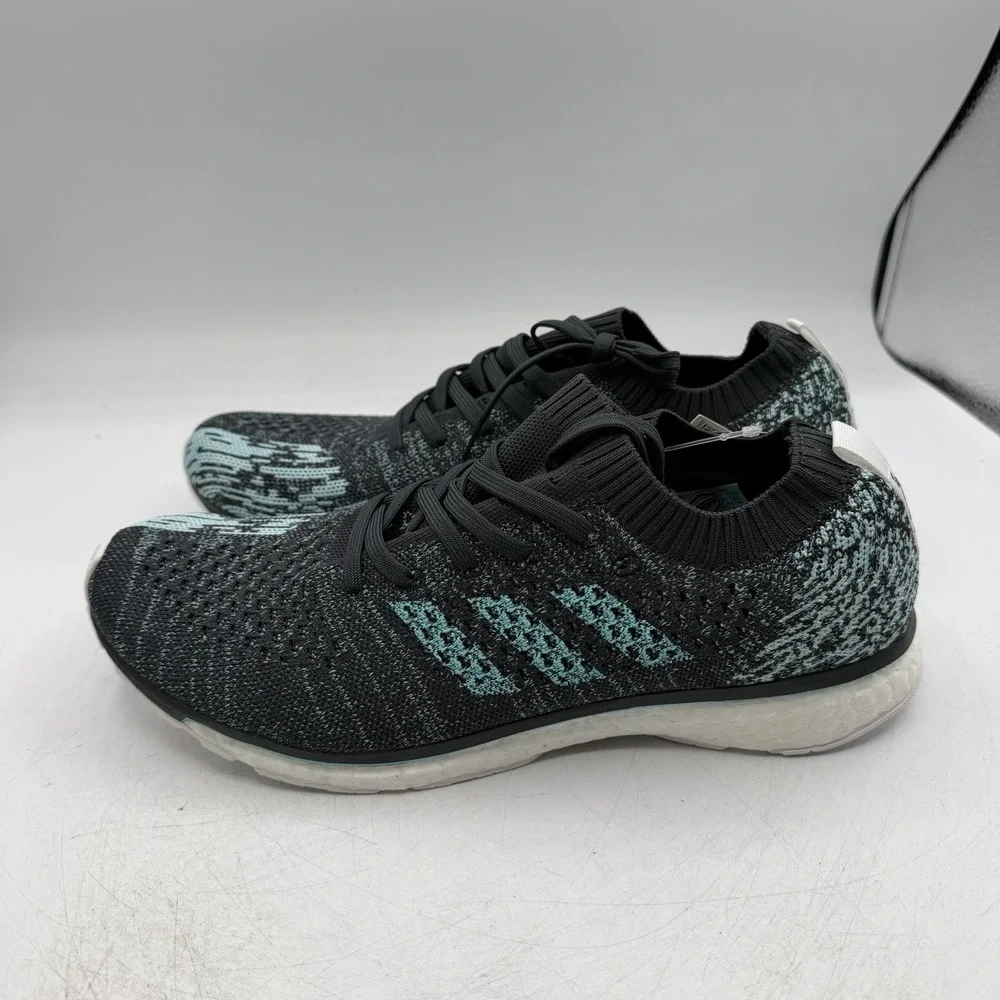 Adidas Parley x Adizero Prime Boost Shoes Mens Sz 9.5 Carbon/Blue Sprint DB1252